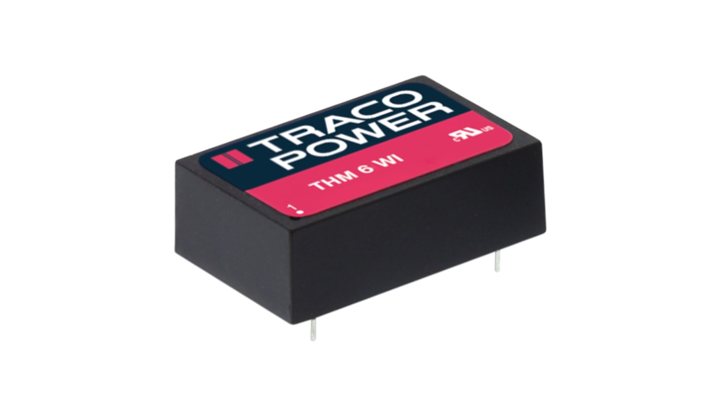 TRACOPOWER THM 6WI DC/DC-Wandler 6W 48 V dc IN, 24V dc OUT / 250mA Durchsteckmontage 5kV ac isoliert