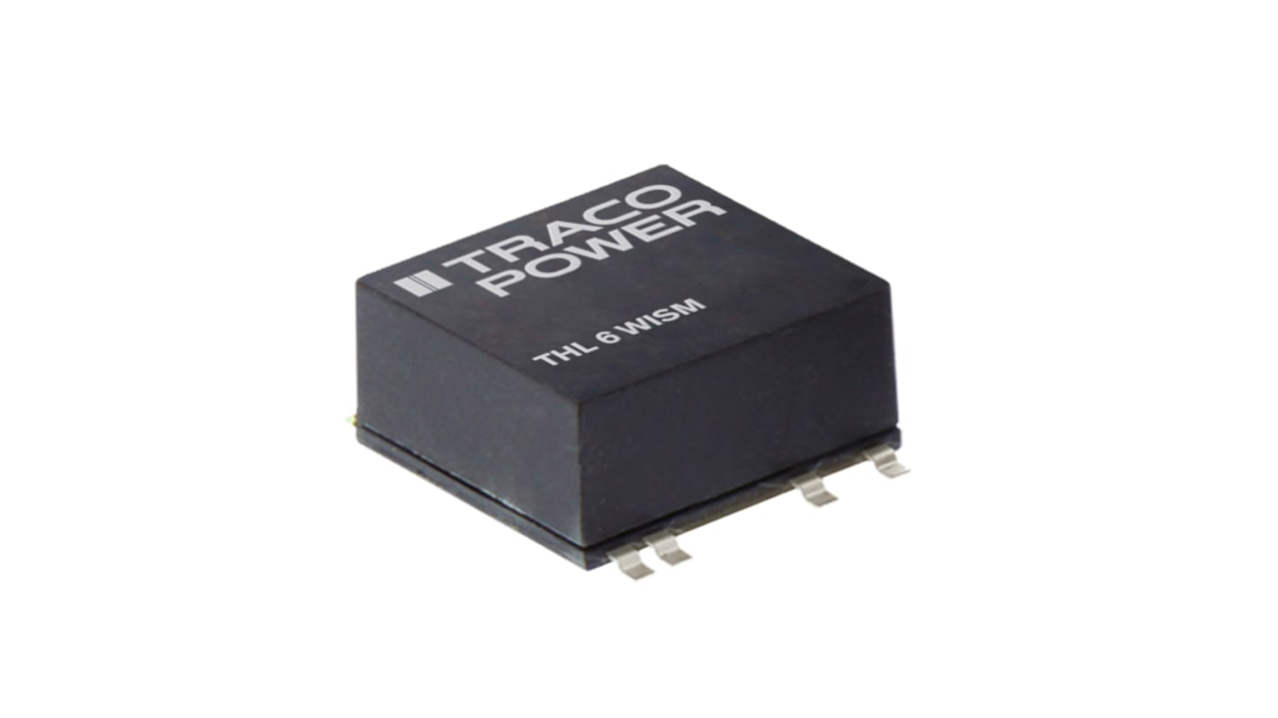 TRACOPOWER THL 6WISM DC-DC Converter, 3.3V dc/ 1.45A Output, 9 → 36 V dc Input, 6W, Surface Mount, +75°C Max