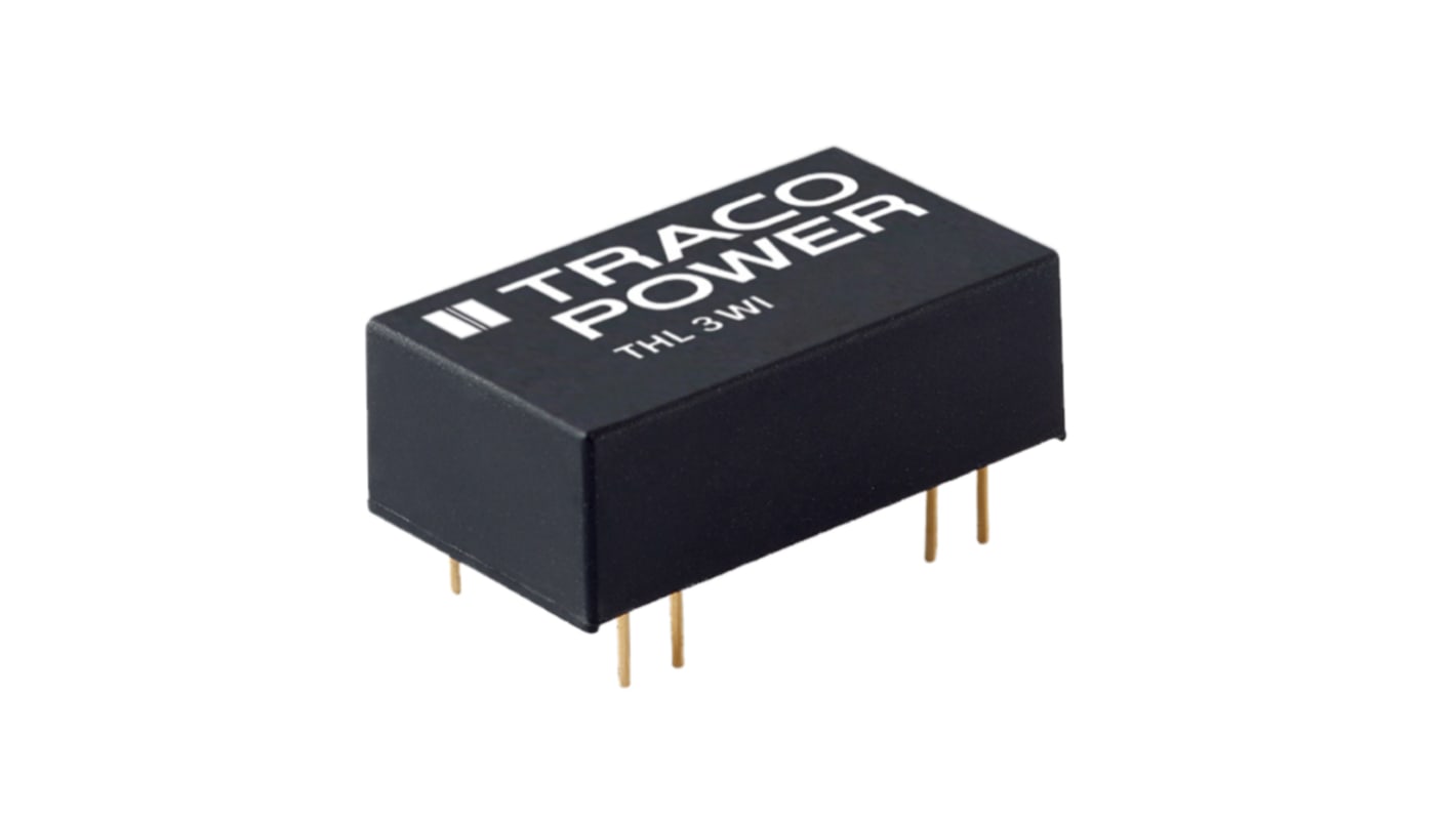 TRACOPOWER DC-DCコンバータ Vout：±5V dc 18 → 75 V dc, 3W, THL 3-4821WI