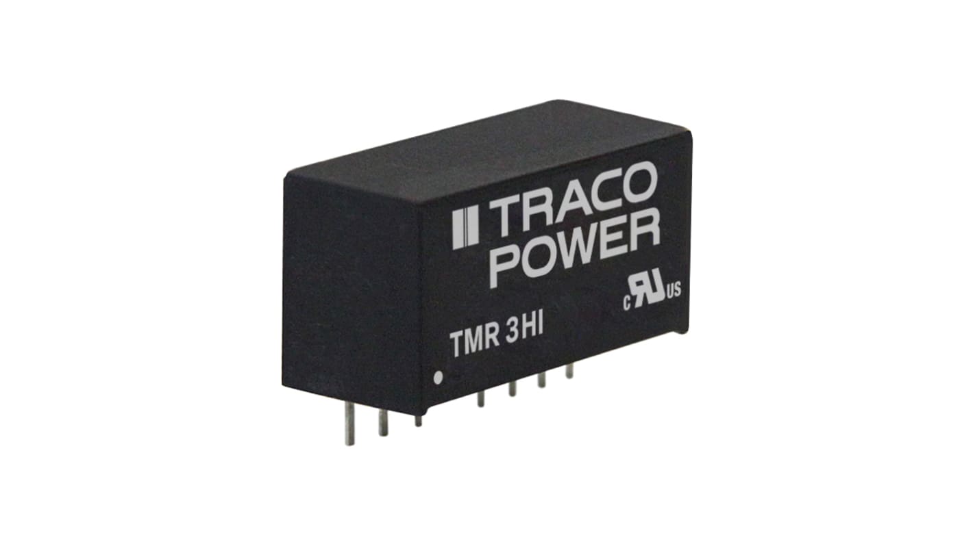 Convertisseur DC-DC TRACOPOWER, TMR 3HI, Montage traversant, 3W, 2 sorties, ±15V c.c., ±100mA