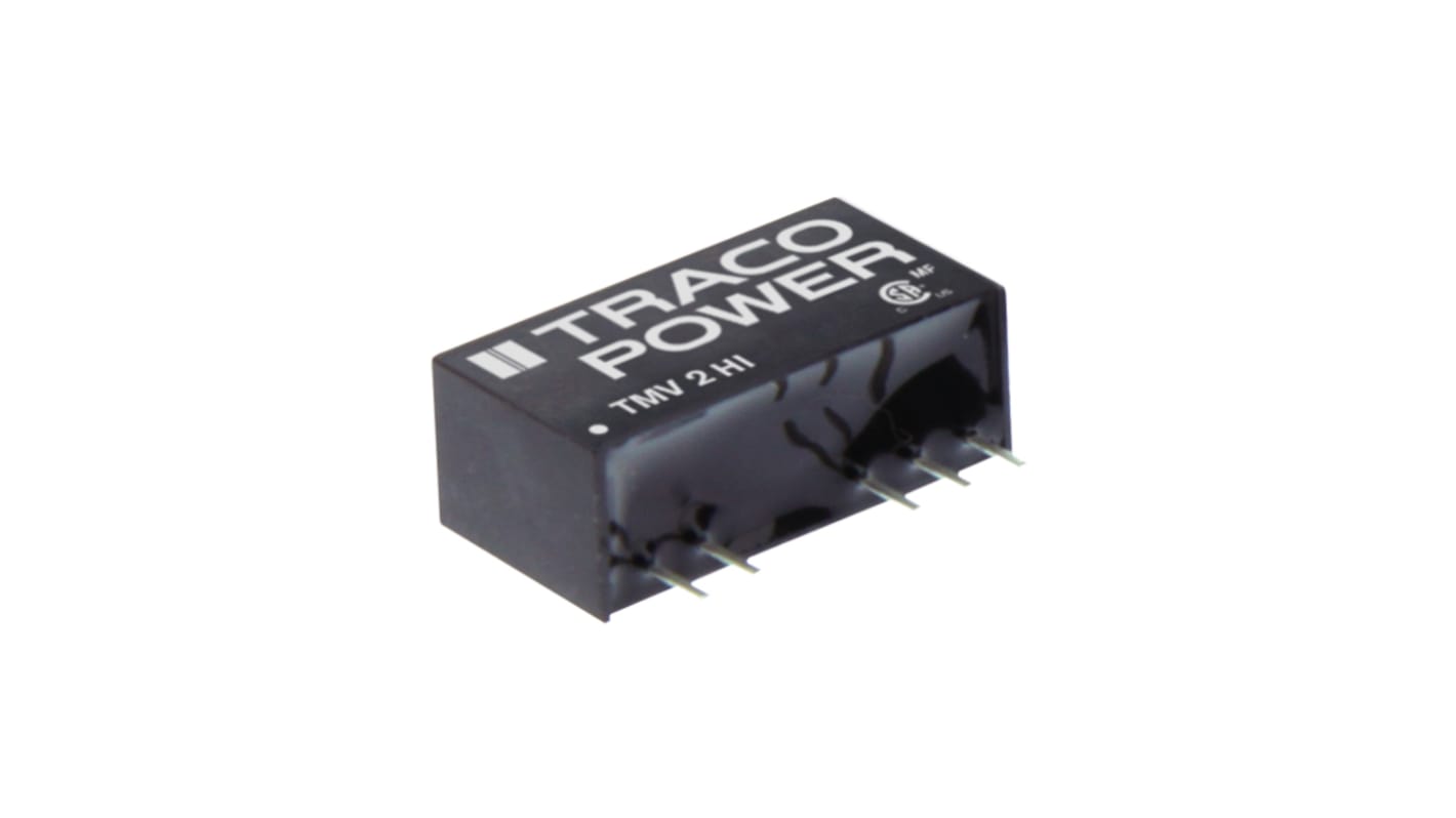 TRACOPOWER TMV 2HI DC/DC-Wandler 2W 5 V dc IN, 5V dc OUT / 400mA Durchsteckmontage 5.2kV dc isoliert