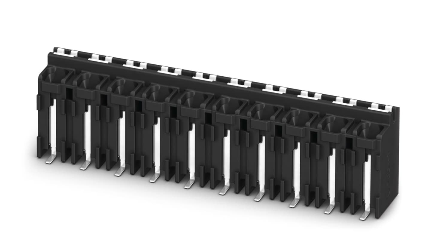 Phoenix Contact SPT-SMD 1.5/ 4-V-5.0 R44 Series PCB Terminal Block, 4-Contact, 5mm Pitch, Surface Mount, 1-Row, Solder