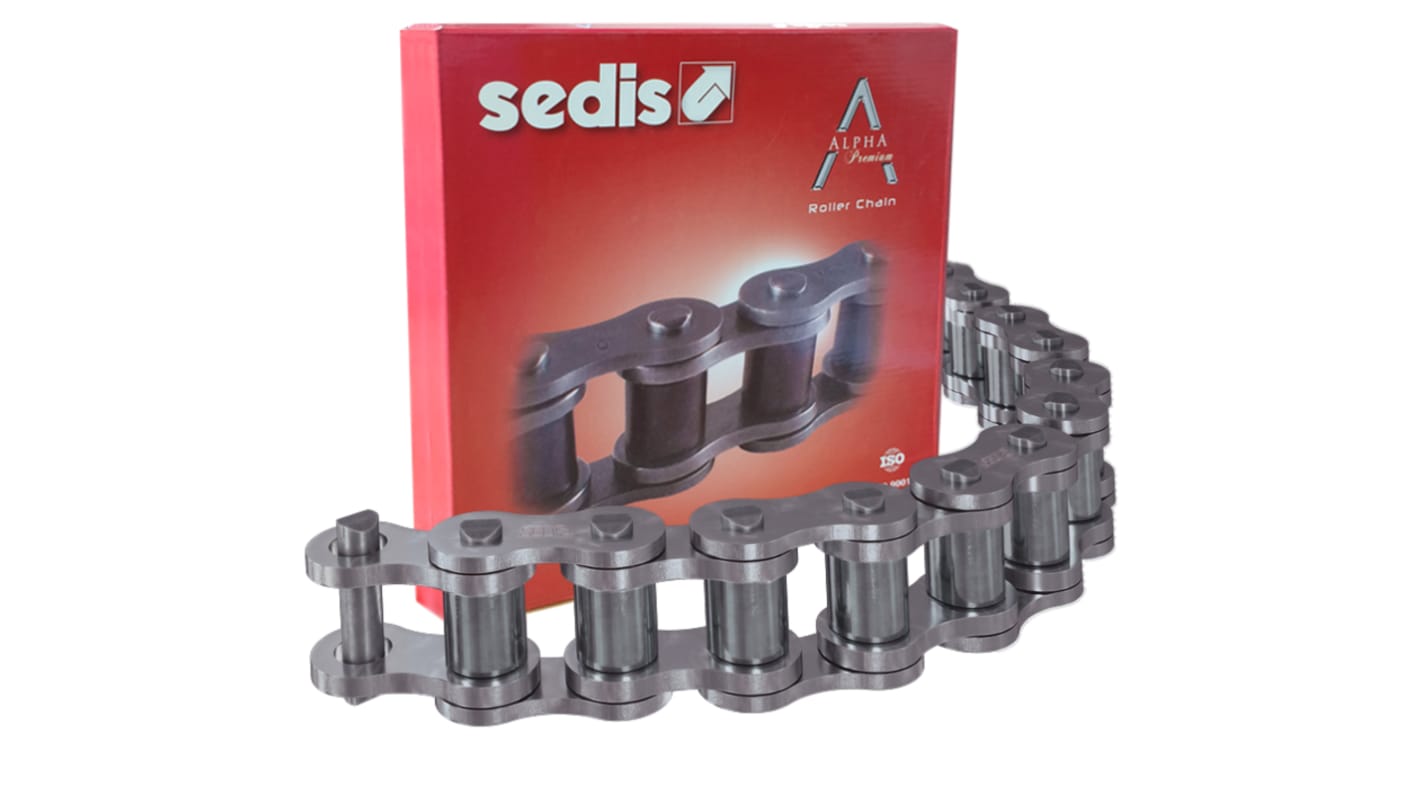 Sedis ALPHA 20B-1 Carbonstahl Simplex Rollenkette, Teilung 31.75mm, Länge 5m