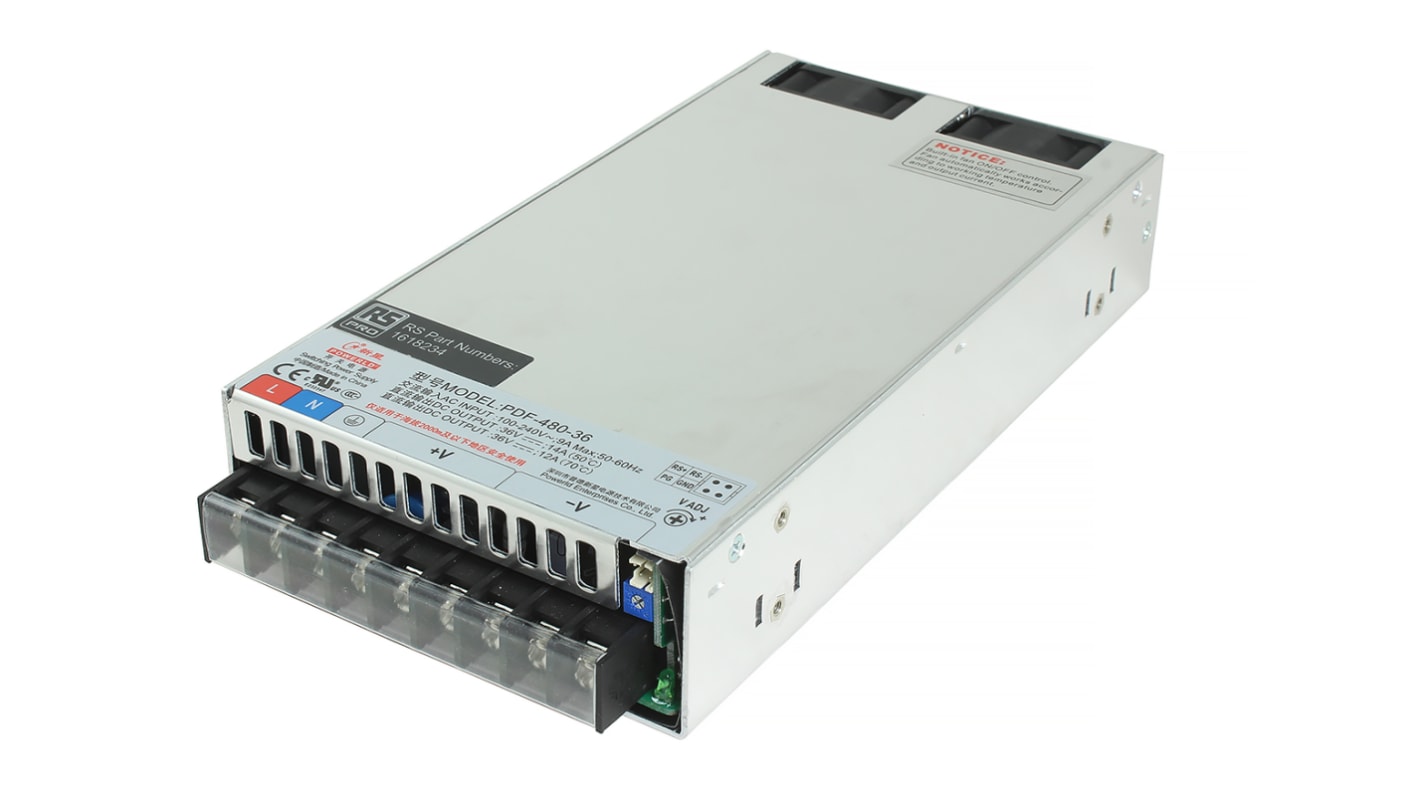 Alimentation à découpage, RS PRO 480W, 1 sortie à 48V c.c. 11A