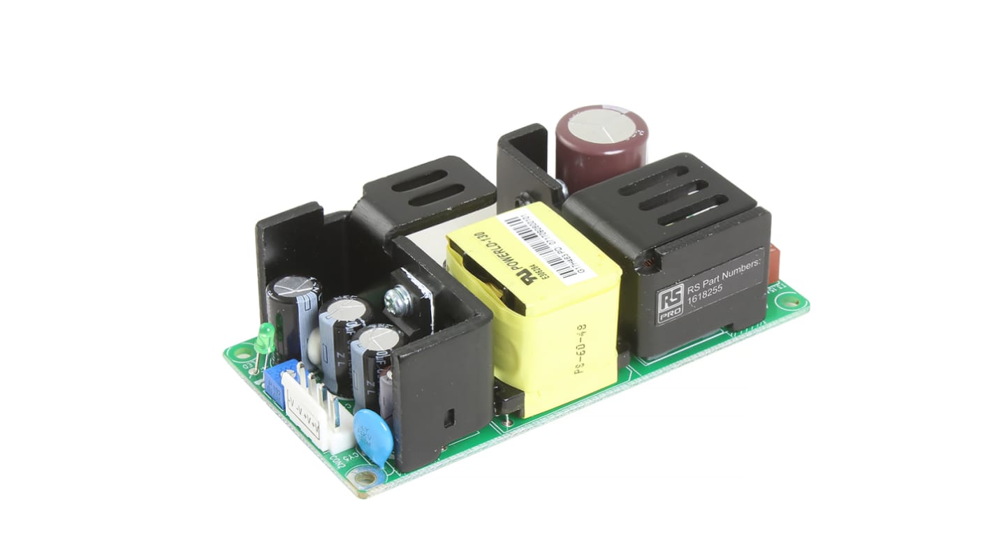 RS PRO Switching Power Supply, 12V dc, 3.7A, 44W, 1 Output, 90 → 264V ac Input Voltage