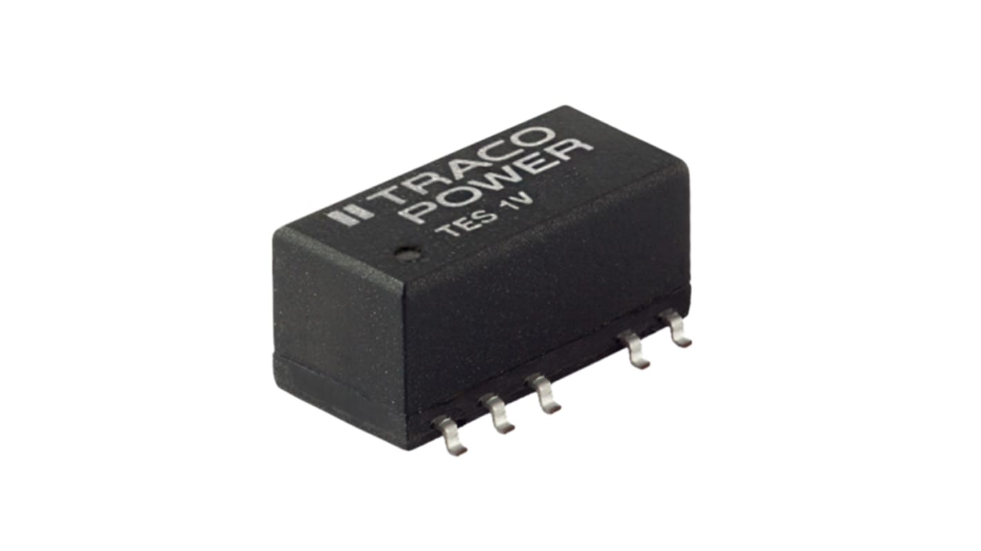 TRACOPOWER TES 1V DC-DC Converter, ±12V dc/ ±42mA Output, 4.5 → 5.5 V dc Input, 1W, Surface Mount, +85°C Max