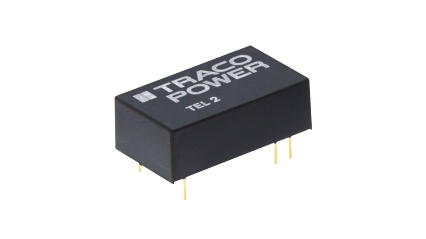 TRACOPOWER TEL 2 DC/DC-Wandler 2W 5 V dc IN, ±12V dc OUT / ±85mA Durchsteckmontage 1.5kV dc isoliert