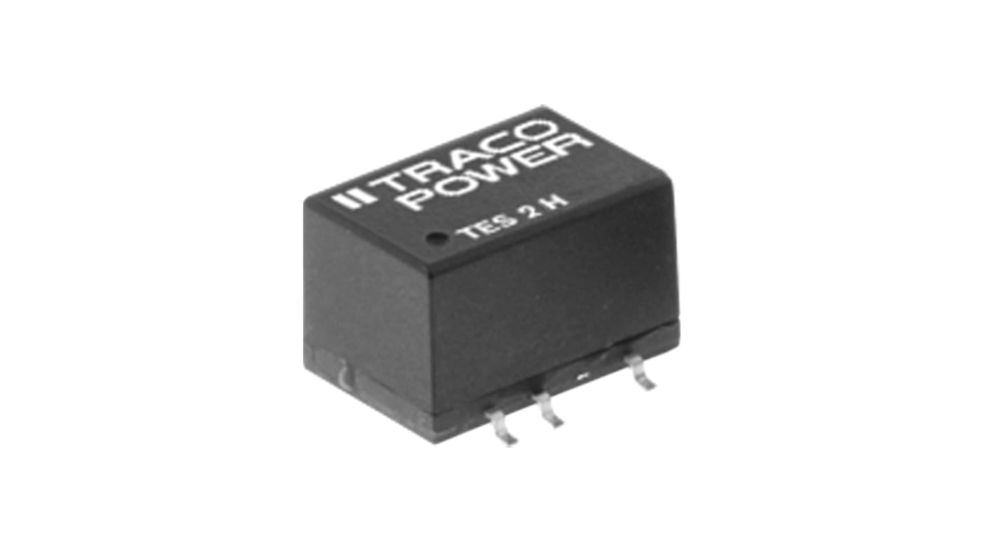 TRACOPOWER TES 2H DC-DC Converter, ±15V dc/ ±66mA Output, 4.5 → 5.5 V dc Input, 2W, Surface Mount, +85°C Max