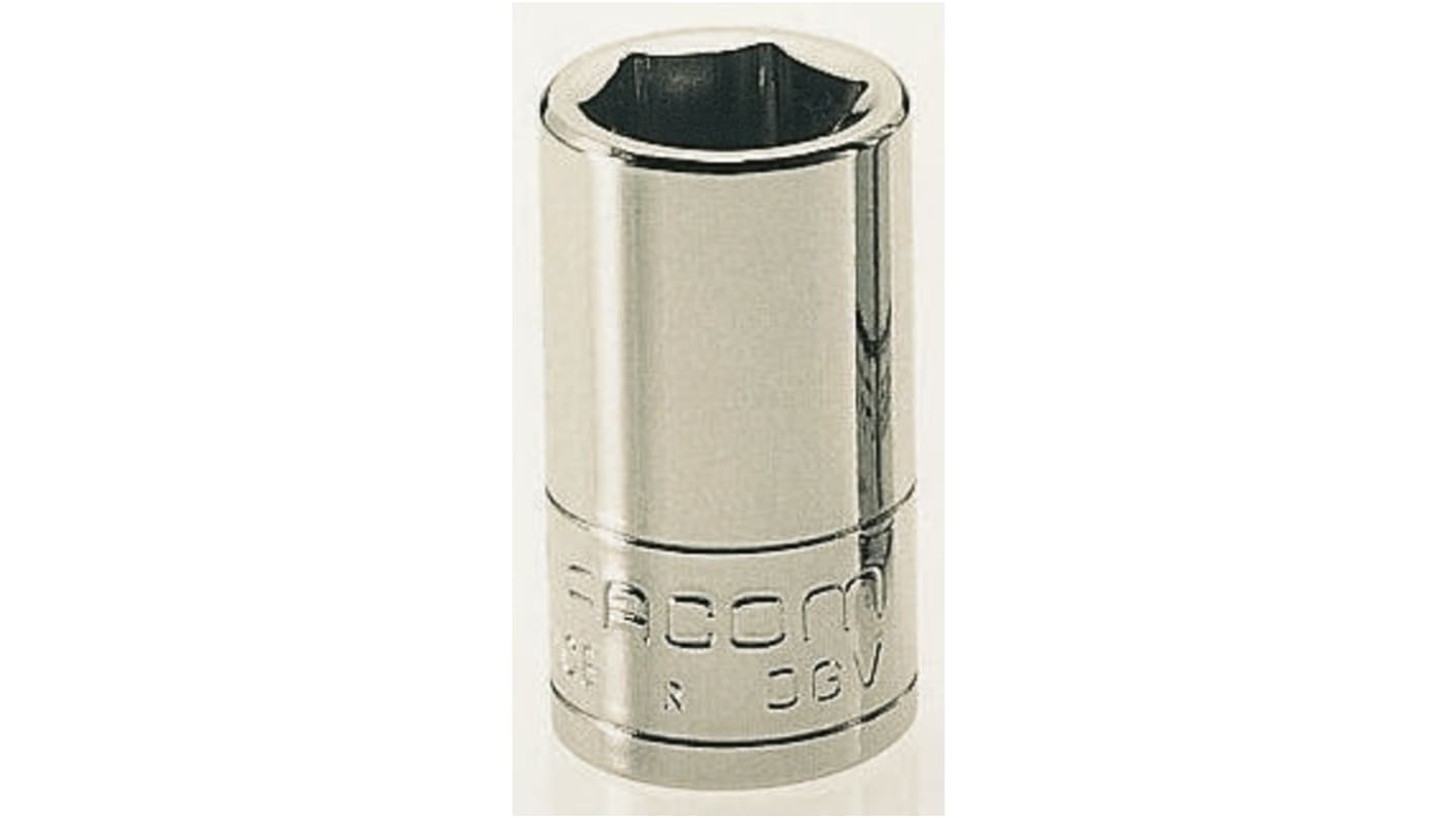 Facom 1/4 in Drive 6mm Standard Socket, 6 point, 22 mm Overall Length