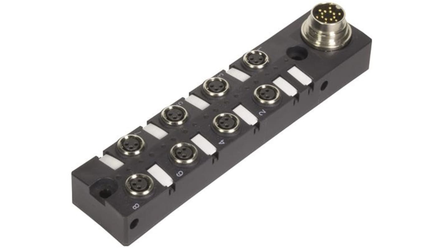 センサ / アクチュエータボックス Harting Har-SAB, 8 ポート 3 極 M16 ソケット