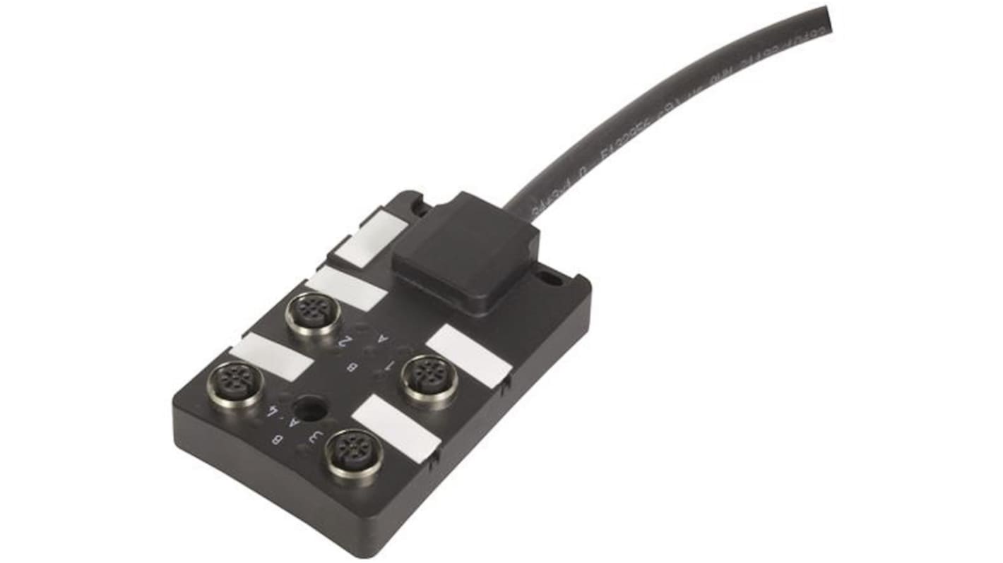 センサ / アクチュエータボックス Harting Har-SAB, 4 ポート 5 極 M12 ソケット