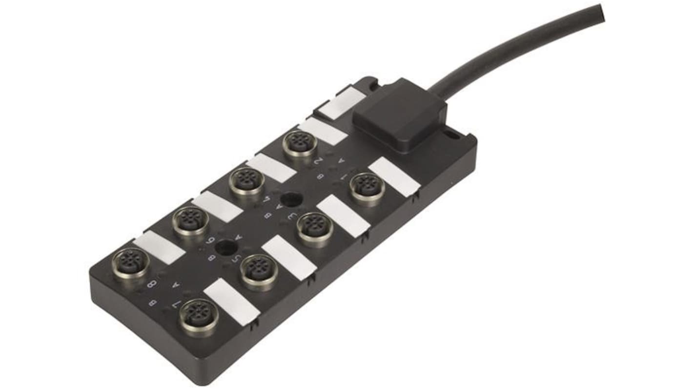 HARTING Har-SAB Series Sensor Box, M12, 10m cable, 5 way, 8 port