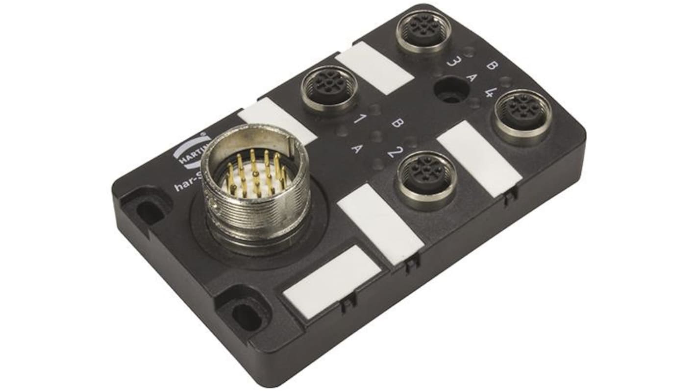 Scatola sensore HARTING, 4 porte, connettore M12