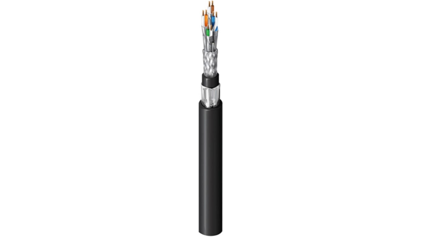 Belden1303E, 305m Cat6a, Black, S/FTP Shielded, Unterminated PVC Sheath