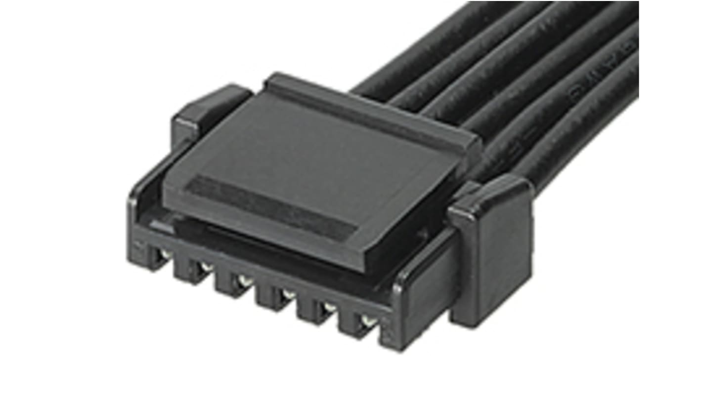 Conjunto de cables Molex Micro-Lock Plus 45111, long. 150mm, Con A: Hembra, 6 vías, Con B: Hembra, 6 vías, paso 1.25mm