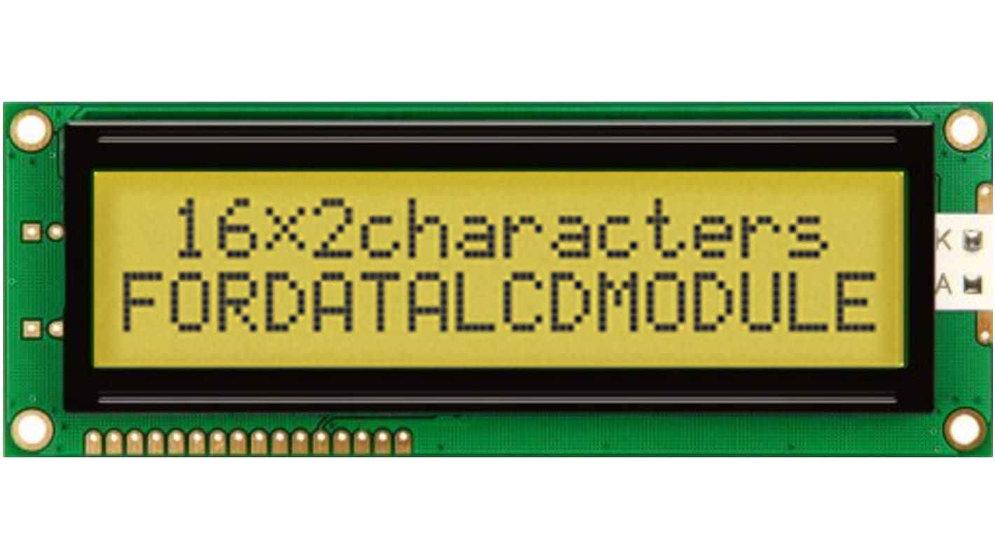 Fordata FC Grafik-LCD Anzeige, LCD Zweizeilig, 16 Zeichen reflektiv