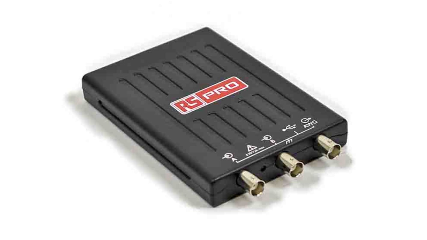 Oscilloscopio PC based RS PRO 2205A, 2 ch. analogici, 20MHz, Cert. ISO