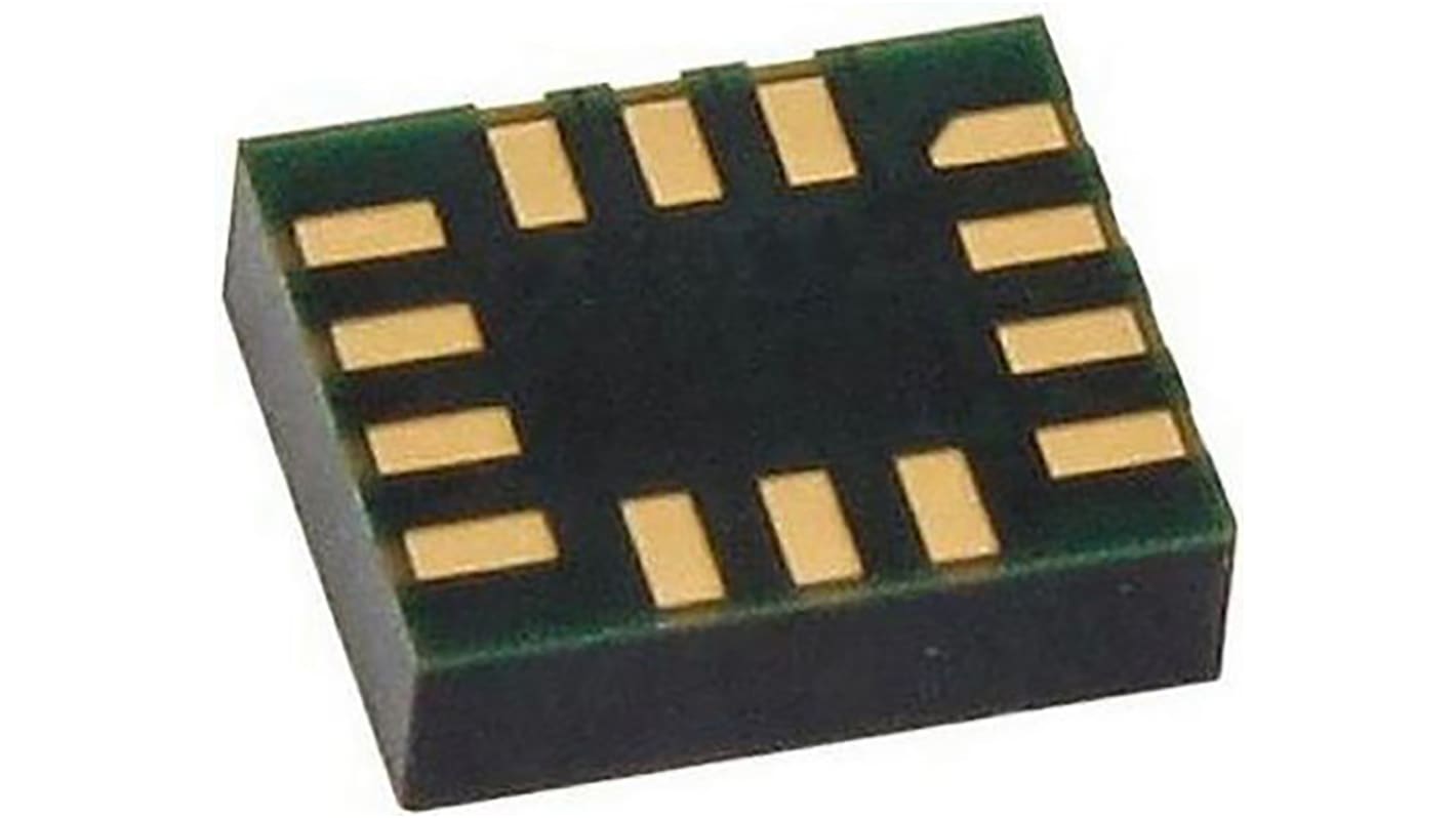 STMicroelectronics 模拟，数字传感器芯片, 加速度计, 陀螺仪, 磁力计, 3轴, 0.488mg/LSB, 最高响应400kHz, 14针, LGA, 贴片安装