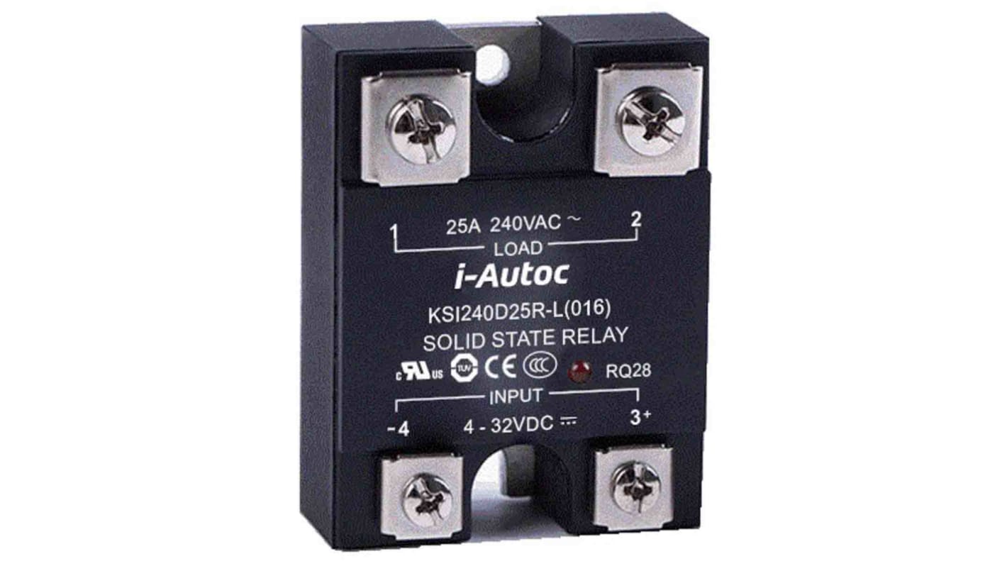 i-Autoc KSI Series Solid State Relay, 80 A Load, Panel Mount, 280 V ac Load, 32 V dc Control