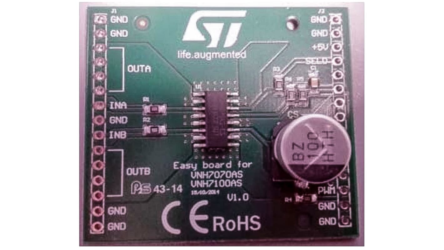 STMicroelectronics VNH7100AS Evaluation Board 评估测试板, VNH7070AS, VNH7100AS芯片