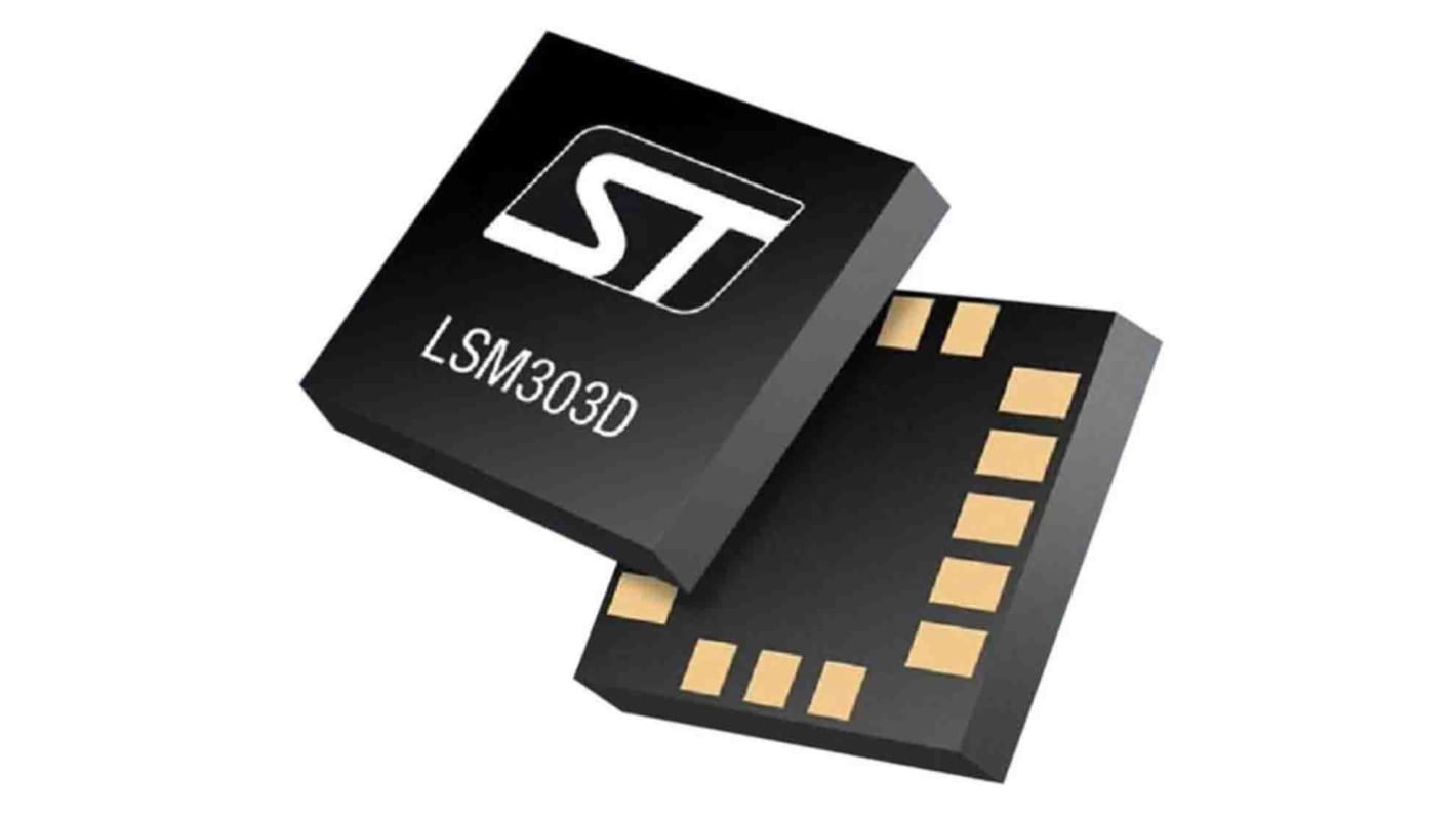 STMicroelectronics 3-Axis Surface Mount Sensor, LGA, I2C, SPI, 16-Pin