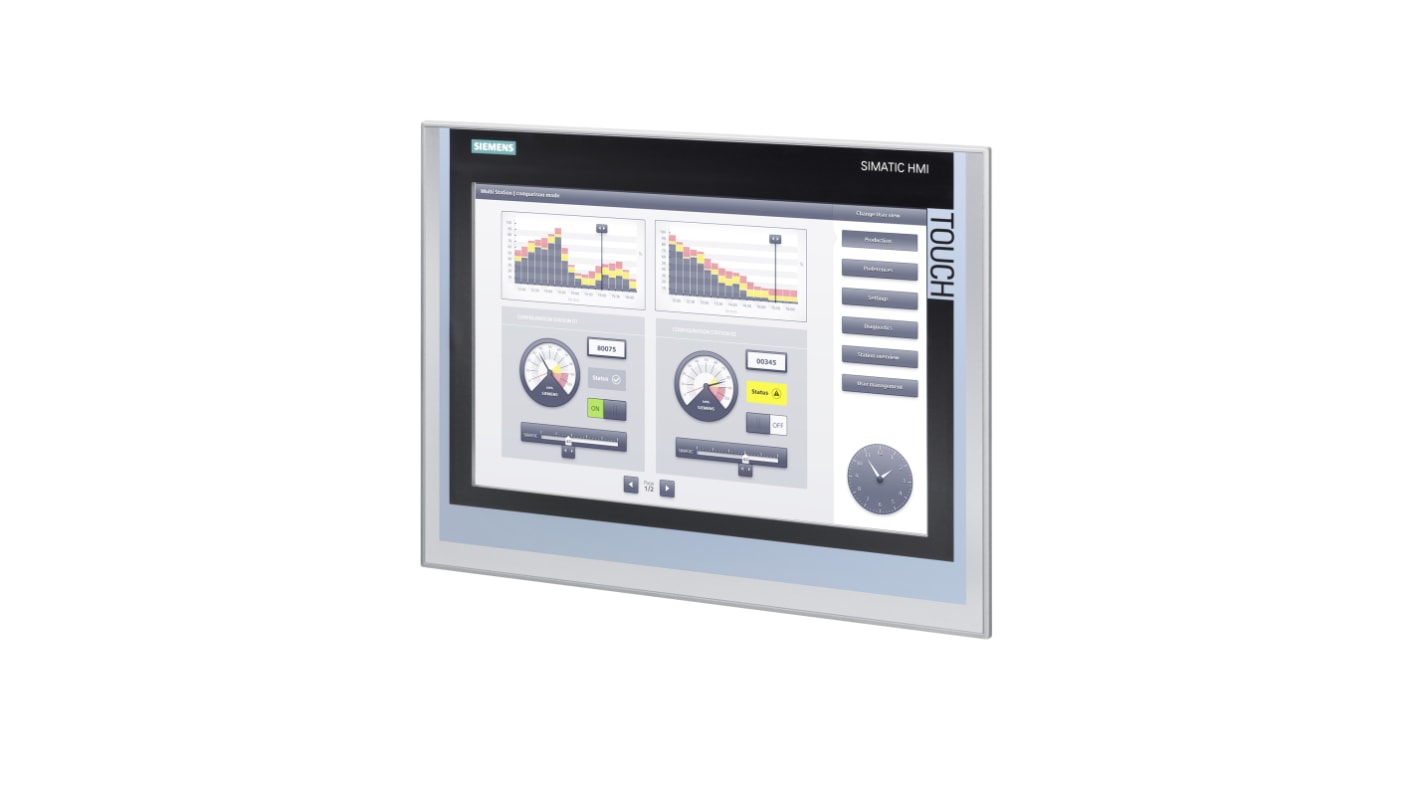 Siemens SIMATIC Series TP1500 Comfort HMI Panel - 15.4 in, TFT Display, 1280 x 800