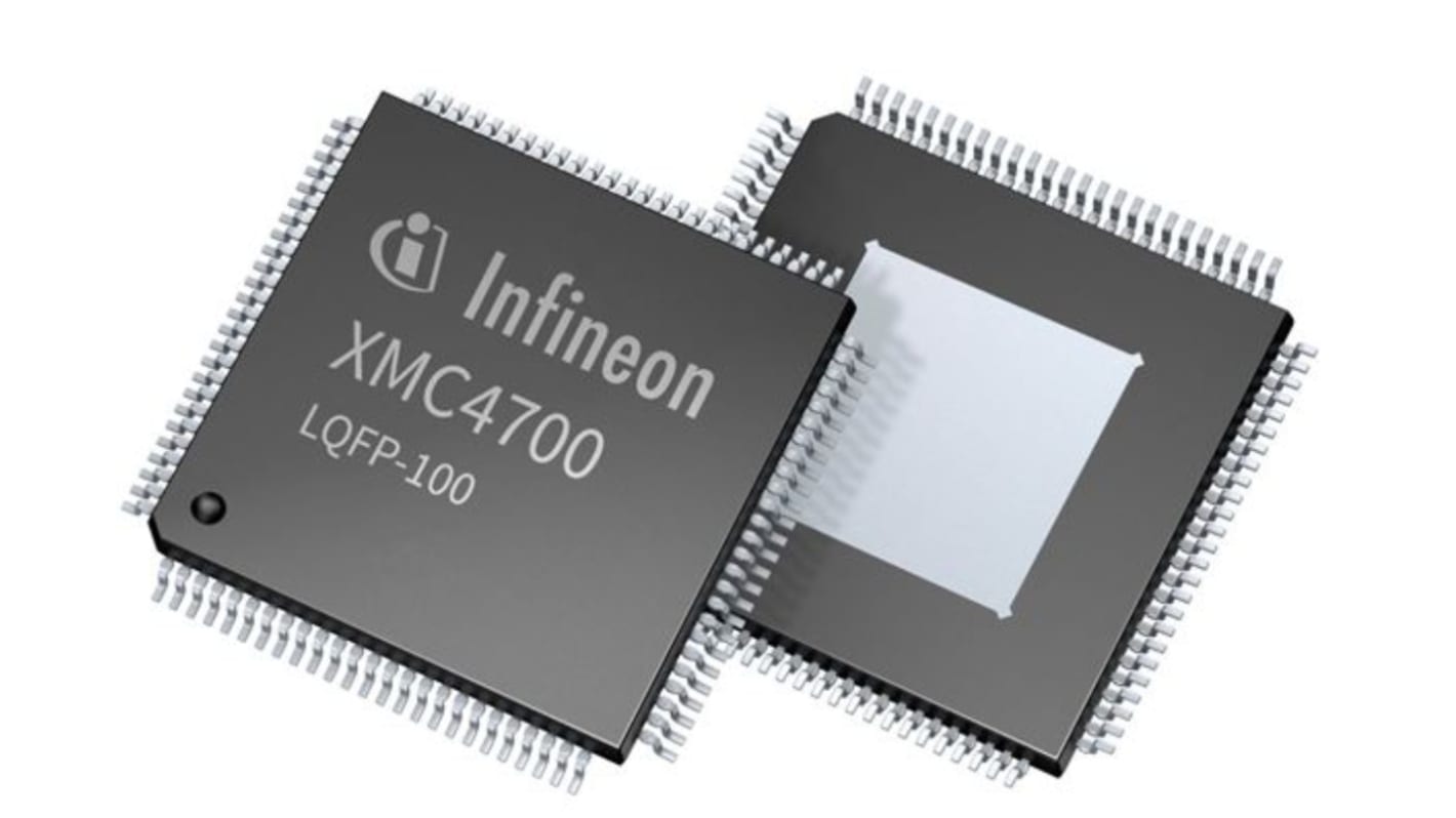 Infineon XMC4700F100K2048AAXQMA1, 32bit ARM Cortex M4 Microcontroller, XMC4000, 144MHz, 2.048 MB Flash, 100-Pin LQFP