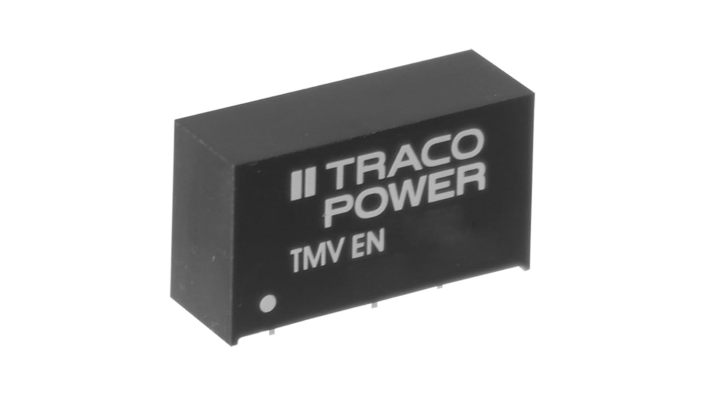 TRACOPOWER TMV EN DC-DC Converter, 15V dc/ 65mA Output, 10.8 → 13.2 V dc Input, 1W, Through Hole, +85°C Max Temp