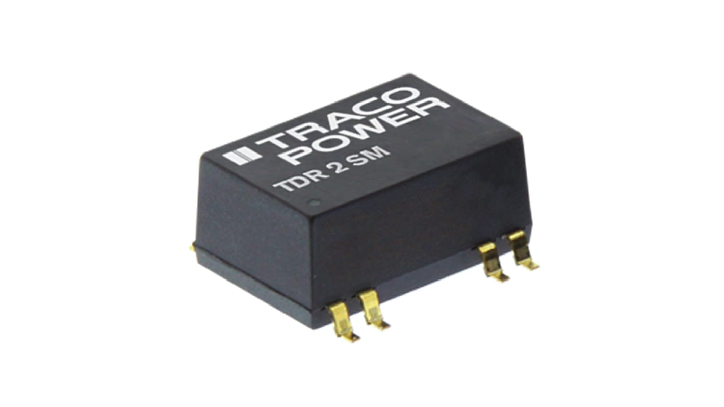 TRACOPOWER TDR 2SM DC-DC Converter, 12V dc/ 167mA Output, 18 → 36 V dc Input, 2W, Surface Mount, +85°C Max Temp