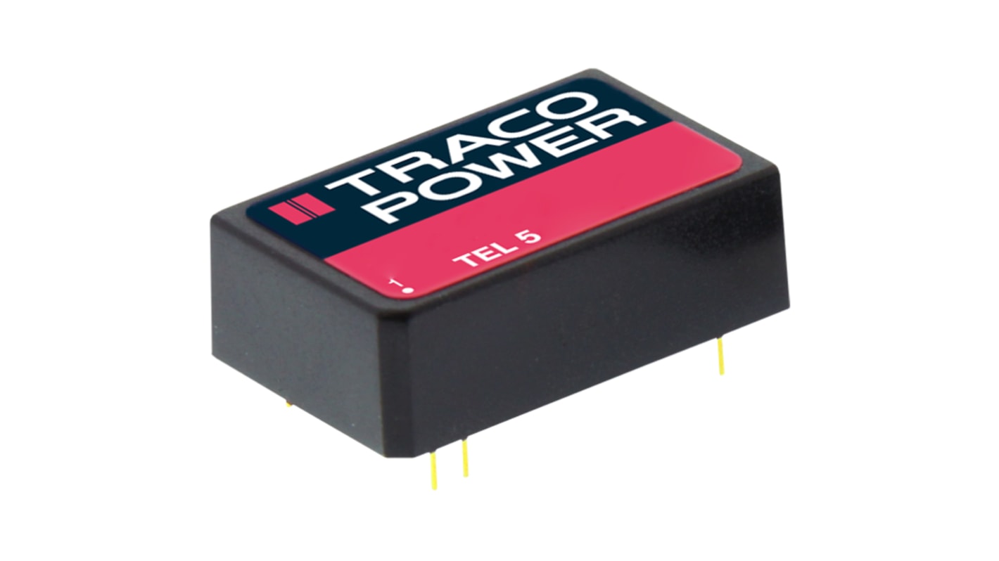 TRACOPOWER TEL 5 DC-DC Converter, ±12V dc/ ±250mA Output, 9 → 18 V dc Input, 5W, Through Hole, +85°C Max Temp