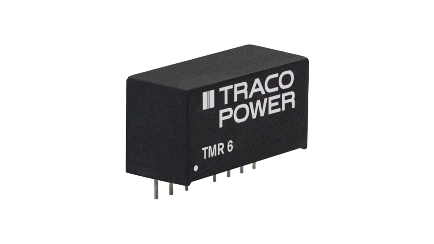 TRACOPOWER TMR 6 DC-DC Converter, ±5V dc/ ±600mA Output, 9 → 18 V dc Input, 6W, Through Hole, +70°C Max Temp