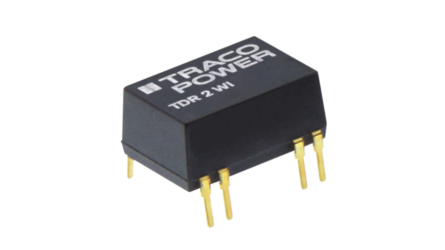 TRACOPOWER TDR 2WI DC-DC Converter, 5V dc/ 400mA Output, 9 → 36 V dc Input, 2W, Through Hole, +85°C Max Temp