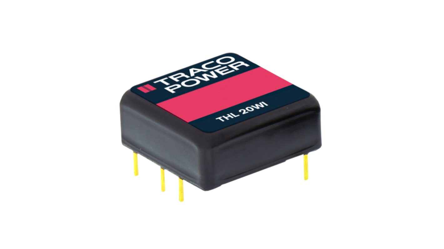 TRACOPOWER THL 20WI DC-DC Converter, ±12V dc/ ±835mA Output, 9 → 36 V dc Input, 20W, Through Hole, +85°C Max