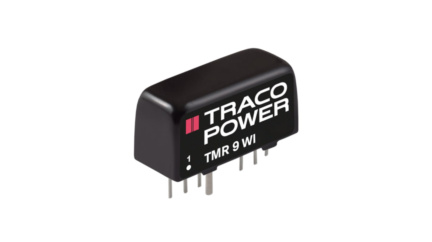TRACOPOWER TMR 9 WI DC-DC Converter, ±12V dc/ ±375mA Output, 18 → 75 V dc Input, 9W, Through Hole, +85°C Max