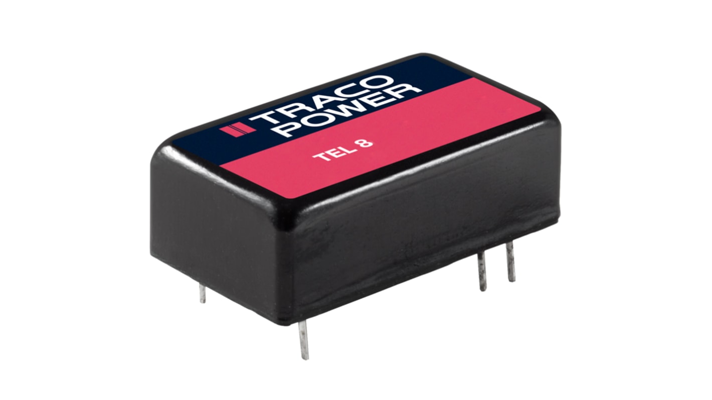 TRACOPOWER TEL 8 DC-DC Converter, 5V dc/ 1.6A Output, 18 → 24 V dc Input, 8W, Through Hole, +80°C Max Temp -40°C