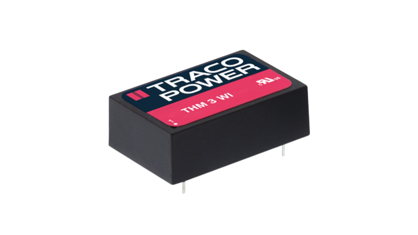 TRACOPOWER THM 3WI DC/DC-Wandler 3W 5 V dc IN, 5V dc OUT / 600mA Durchsteckmontage 5kV ac isoliert