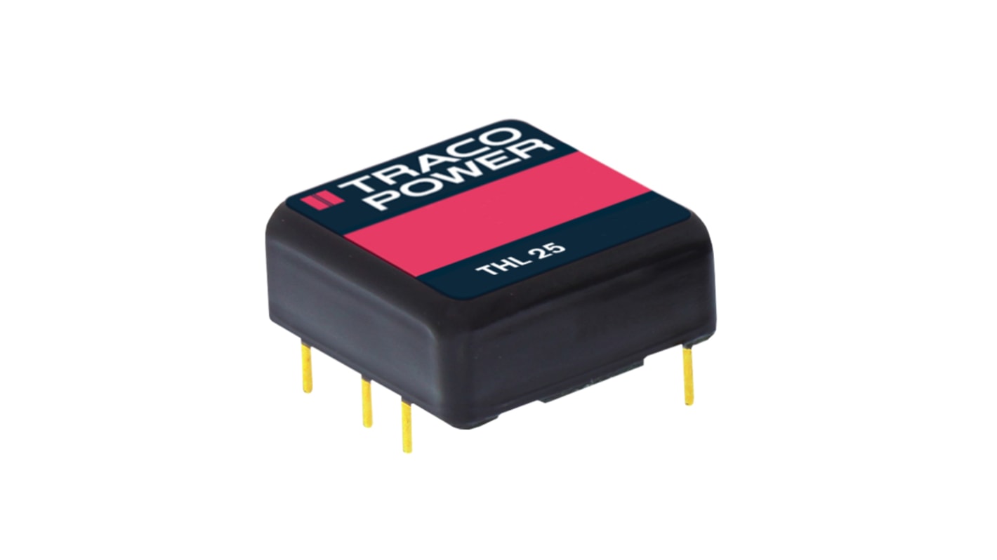 TRACOPOWER THL 25 DC-DC Converter, ±15V dc/ ±840mA Output, 9 → 18 V dc Input, 25W, Through Hole, +80°C Max Temp