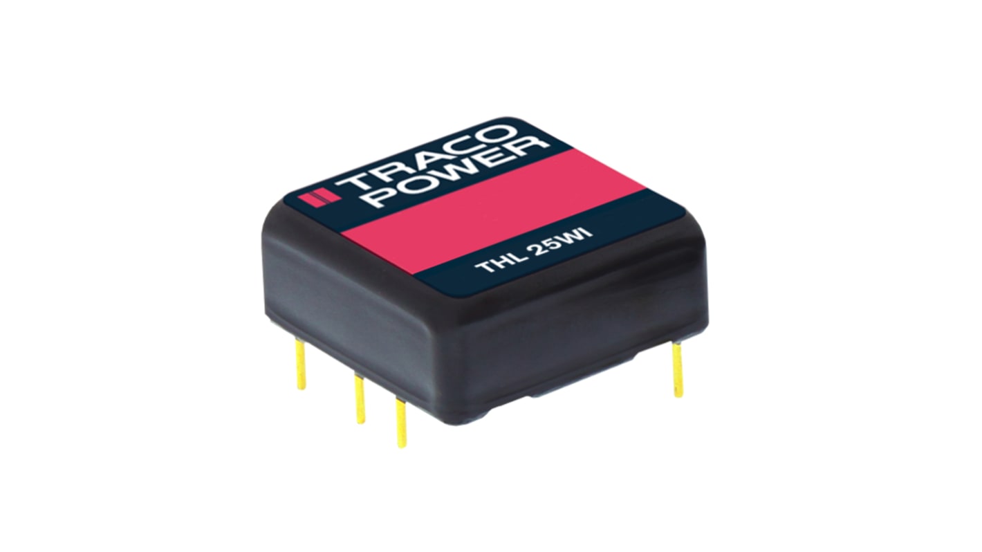 TRACOPOWER THL 25WI DC-DC Converter, 5V dc/ 5A Output, 9 → 36 V dc Input, 25W, Through Hole, +80°C Max Temp
