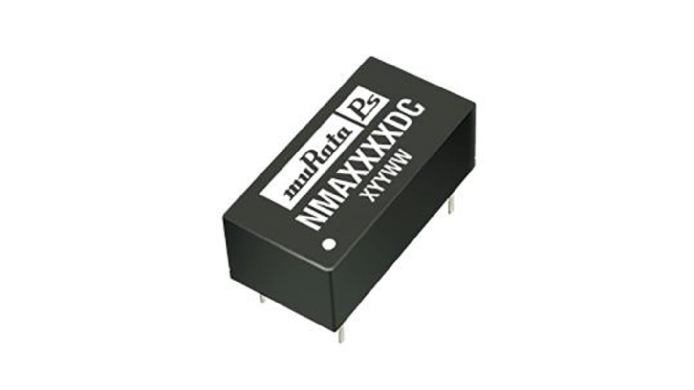 Murata Power Solutions NMA DC-DC Converter, ±12V dc/ ±42mA Output, 4.5 → 5.5 V dc Input, 1W, Through Hole, +85°C