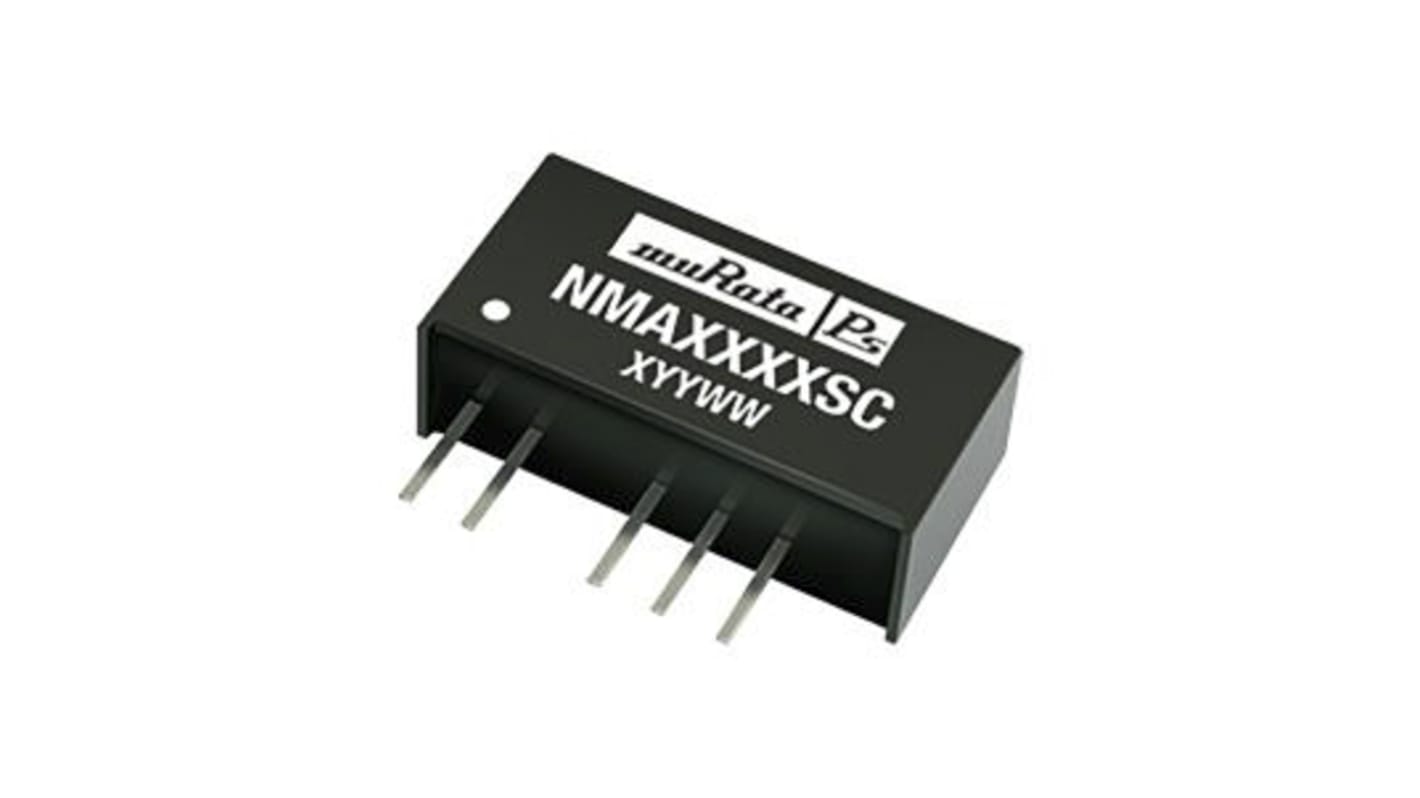 Murata Power Solutions NMA DC-DC Converter, ±12V dc/ ±42mA Output, 4.5 → 5.5 V dc Input, 1W, Through Hole, +85°C