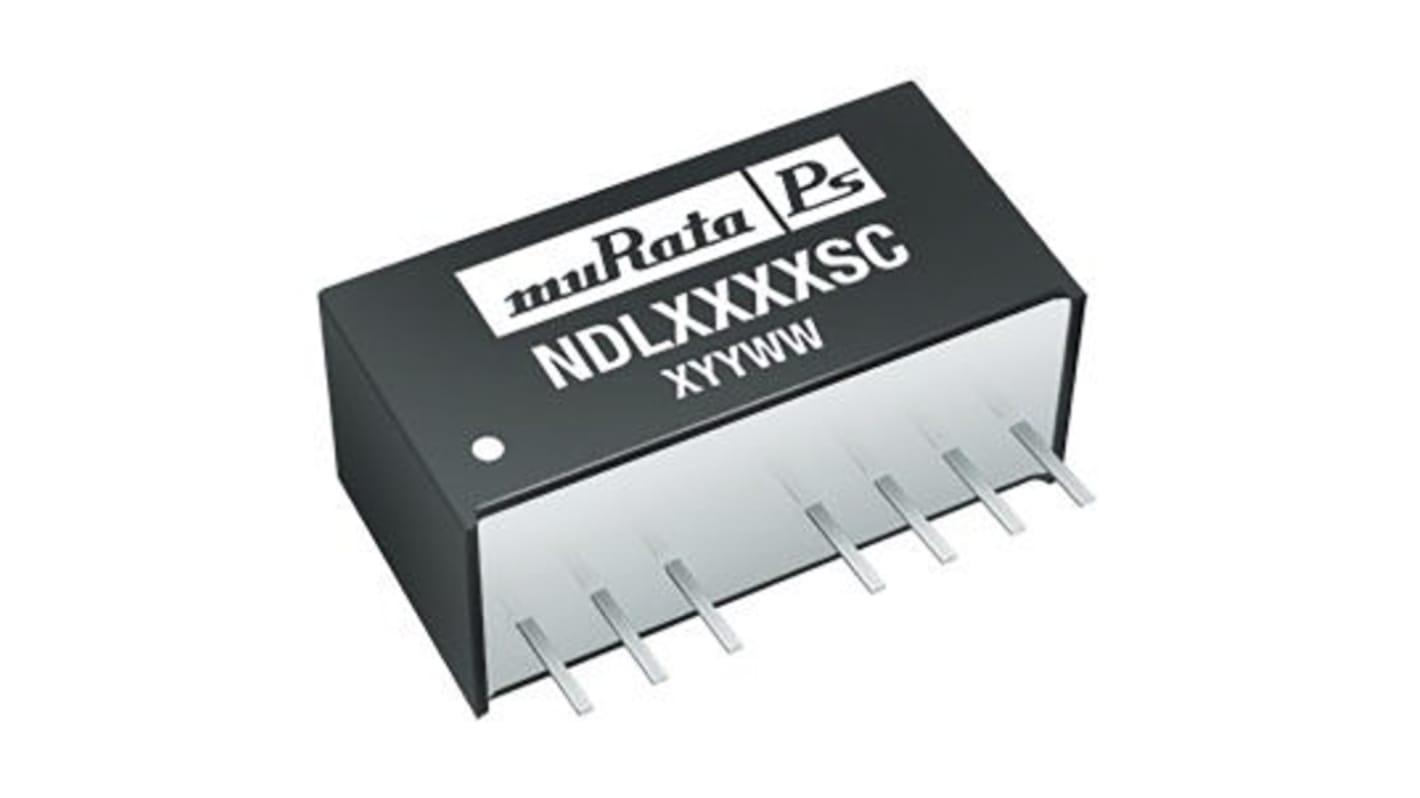 Murata Power Solutions NDL DC-DC Converter, 5V dc/ 400mA Output, 36 → 72 V dc Input, 2W, Through Hole, +85°C Max