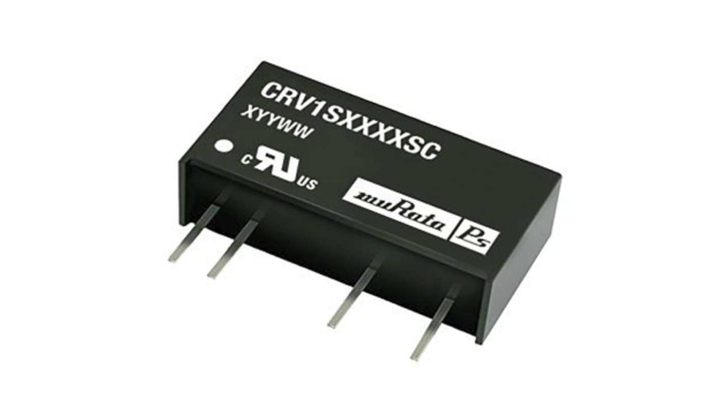 Murata Power Solutions CRV1 DC-DC Converter, ±12V dc/ ±42mA Output, 10.8 → 13.2 V dc Input, 1W, Through Hole,