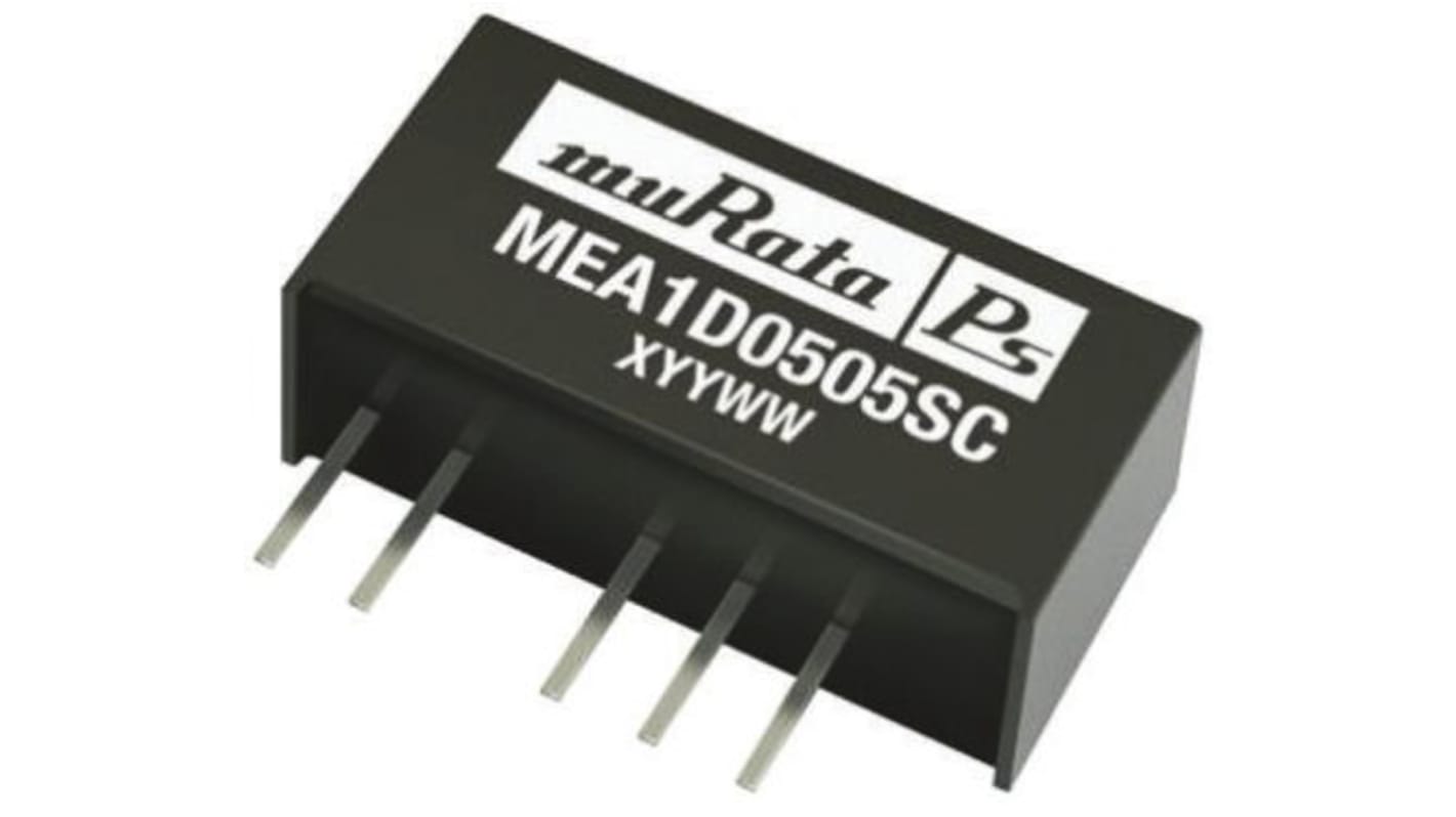 Murata Power Solutions DC-DCコンバータ Vout：±5V dc 4.5 → 5.5 V dc, 1W, MEA1D0505SC