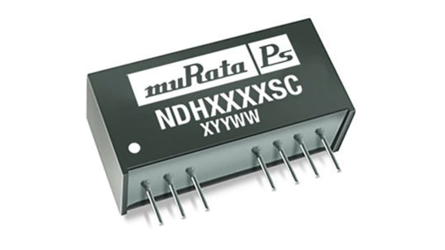 Murata Power Solutions NDH DC-DC Converter, ±12V dc/ ±32mA Output, 18 → 36 V dc Input, 3W, Through Hole, +100°C