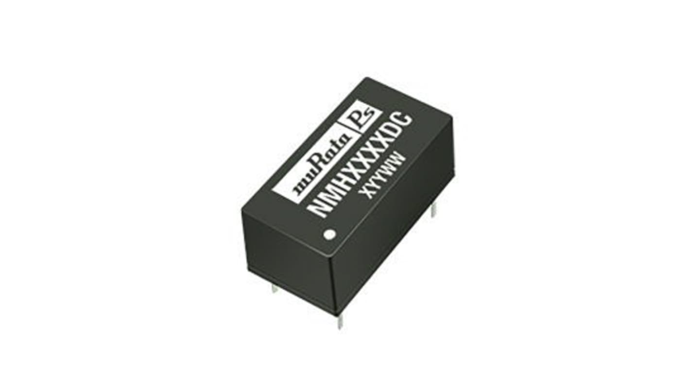 Murata Power Solutions NMH DC-DC Converter, ±15V dc/ ±67mA Output, 4.5 → 5.5 V dc Input, 2W, Through Hole, +85°C