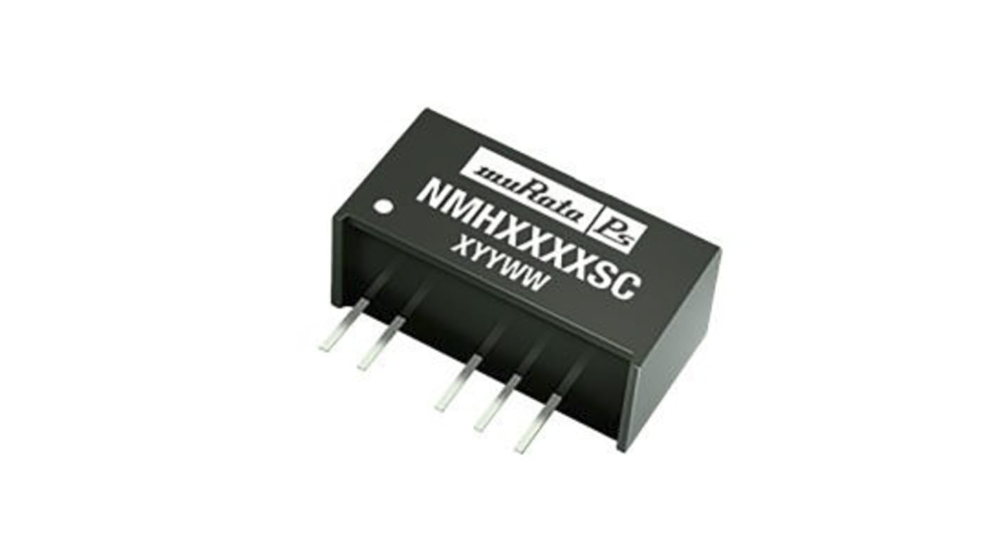 Murata Power Solutions NMH DC-DC Converter, ±12V dc/ ±83mA Output, 4.5 → 5.5 V dc Input, 2W, Through Hole, +85°C