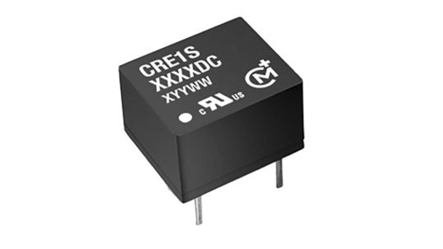 Murata Power Solutions CRE1 DC-DC Converter, 5V dc/ 200mA Output, 4.5 → 5.5 V dc Input, 1W, Through Hole, +85°C