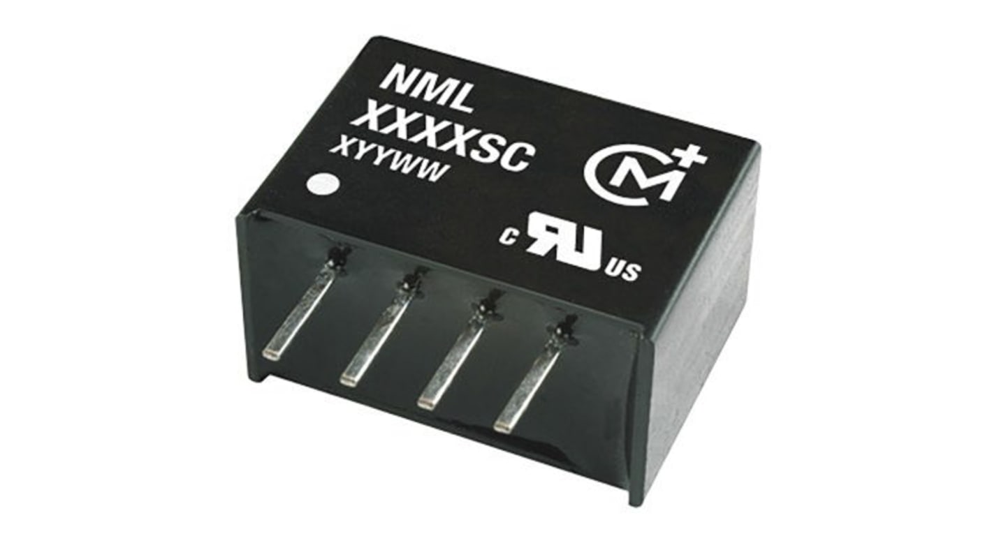 Murata Power Solutions DC-DCコンバータ Vout：15V dc 4.5 → 5.5 V dc, 2W, NML0515SC