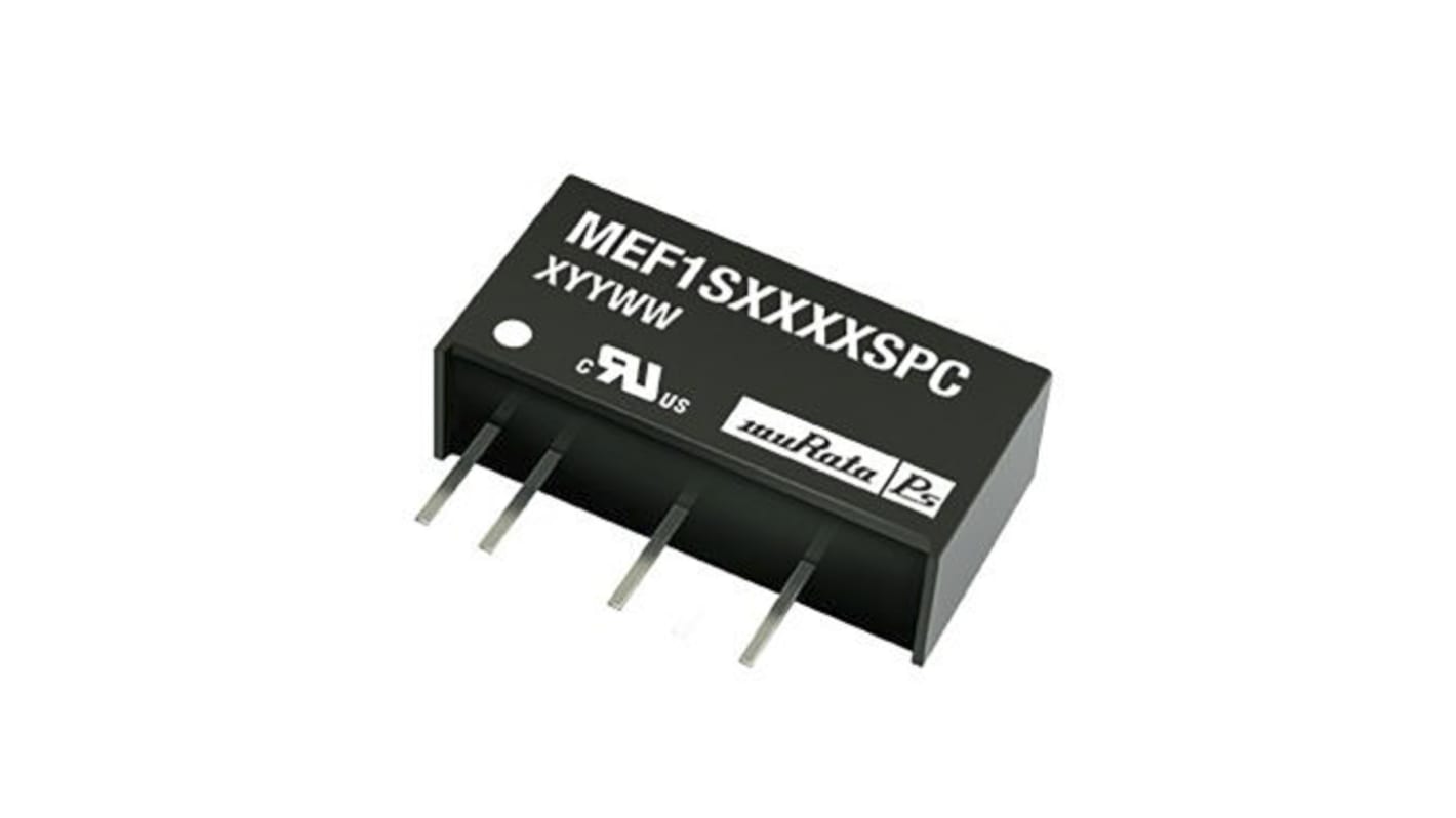 Murata Power Solutions MEF1 DC-DC Converter, 3.3V dc/ 300mA Output, 22.8 → 25.2 V dc Input, 1W, Through Hole,