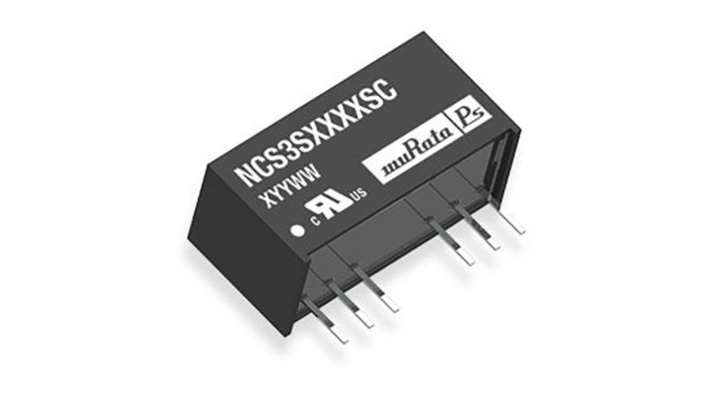 Murata Power Solutions NCS3 DC-DC Converter, 5V dc/ 600mA Output, 9 → 36 V dc Input, 3W, Through Hole, +85°C Max